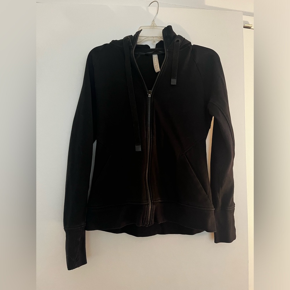 Athleta full zip black jacket